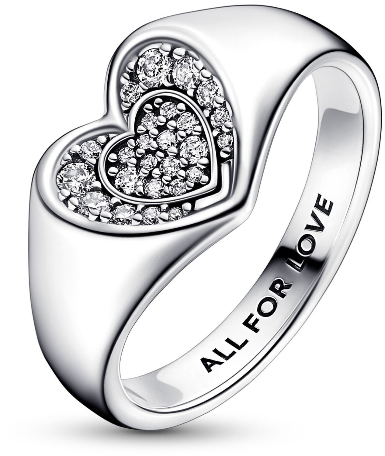 Pandora Radiant Heart Pavé Signet Ring (192491C01)