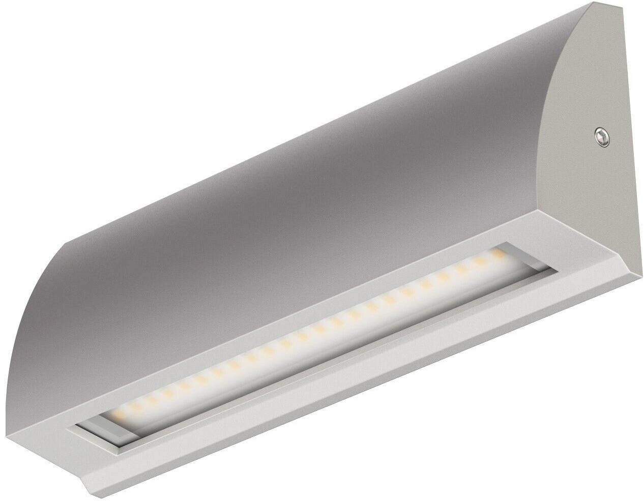 ledscom.de LED wall light/stair light SEGIN IP54, flat, downlight, matt gray, square, 6.3 W, 630lm, cold white