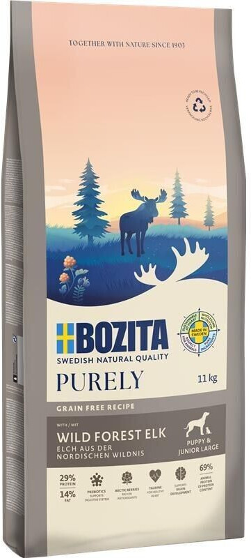 Bozita Purely Grain Free Wild Forest Elk Puppy & Junior Large Dry Dog Food