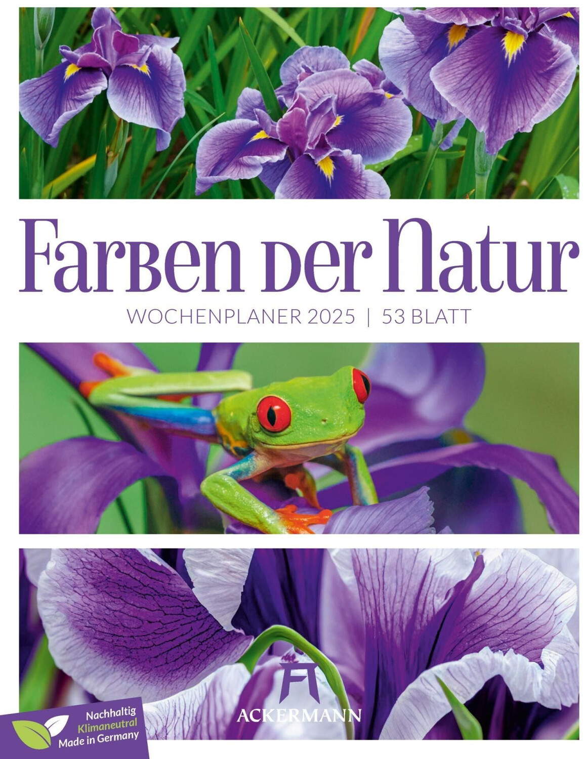 Ackermann Farben der Natur Wochenplaner 2025 25x33cm (German)