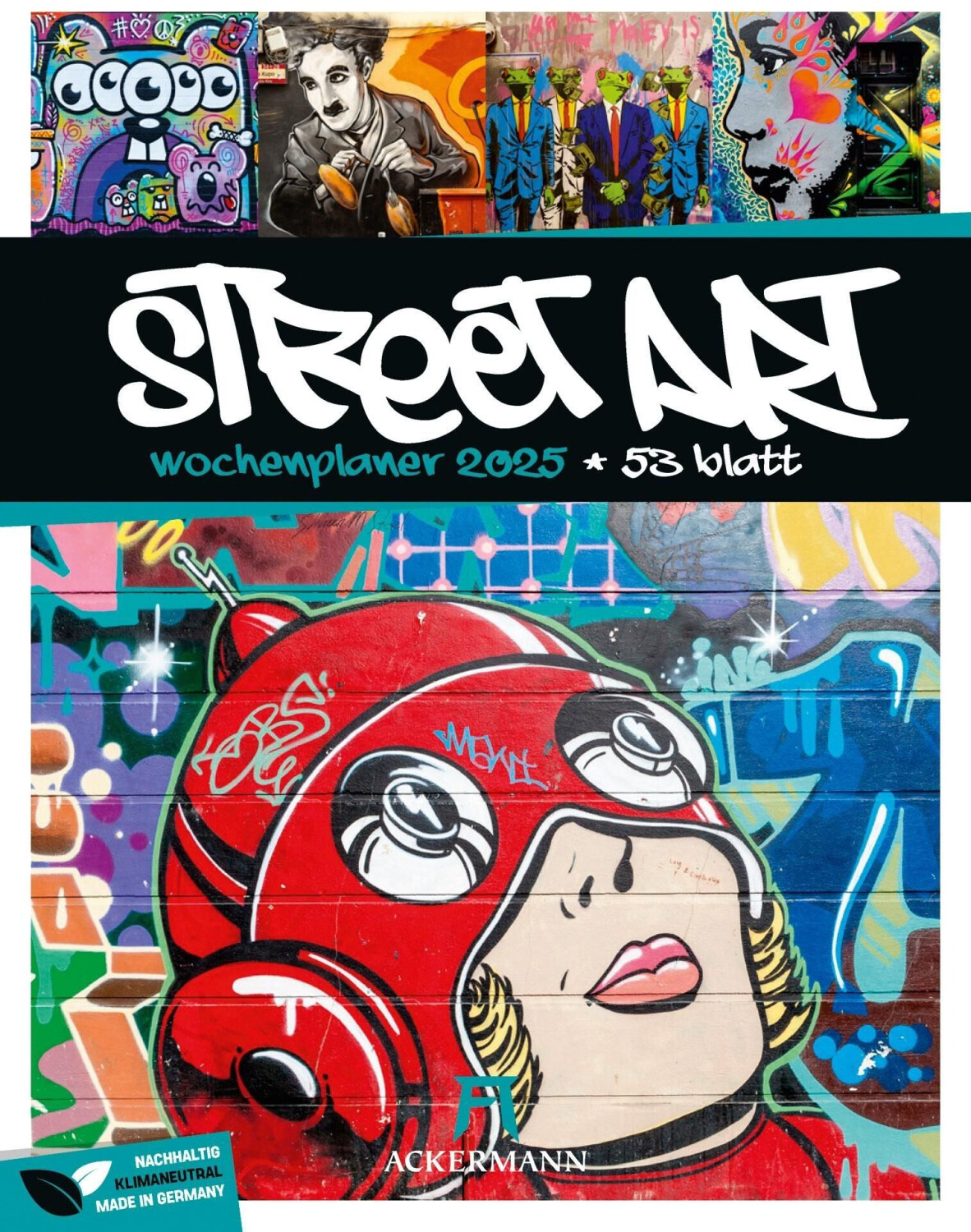 Ackermann Street Art Graffiti Wochenplaner 2025 25 x 33 cm (German)