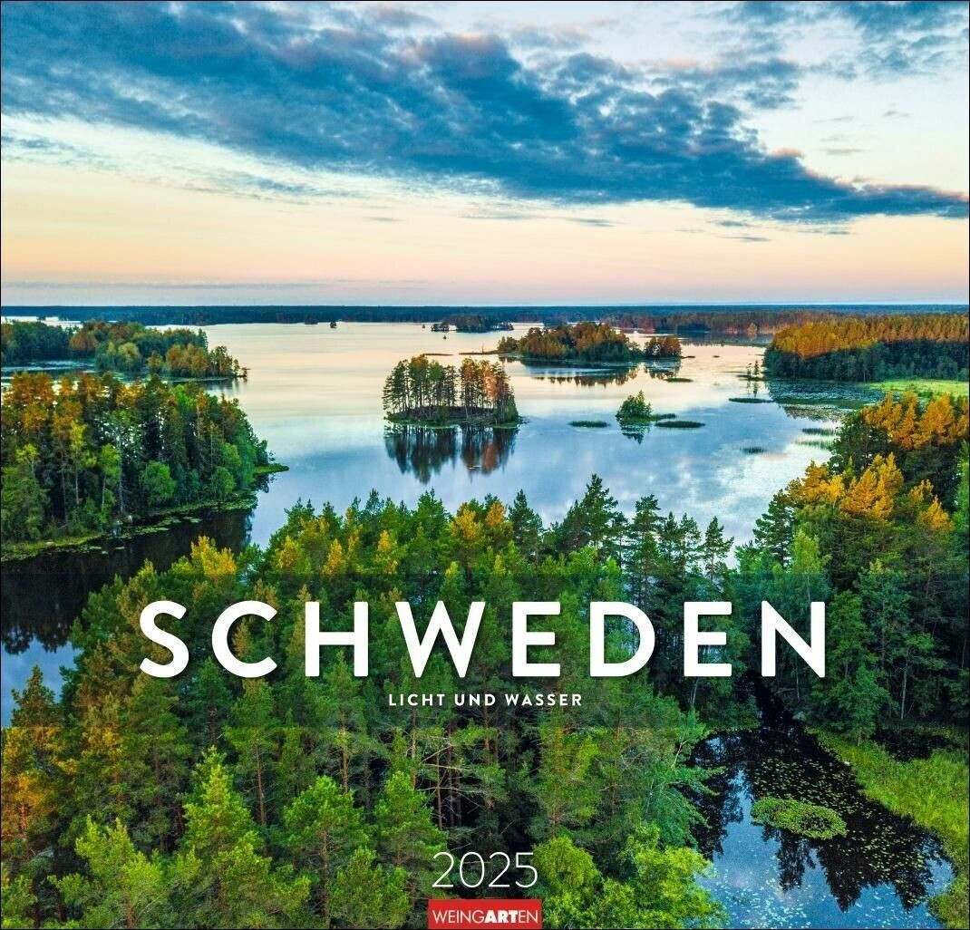 Weingarten Verlag Schweden Kalender 2025 Licht und Wasser 48x46cm (German)