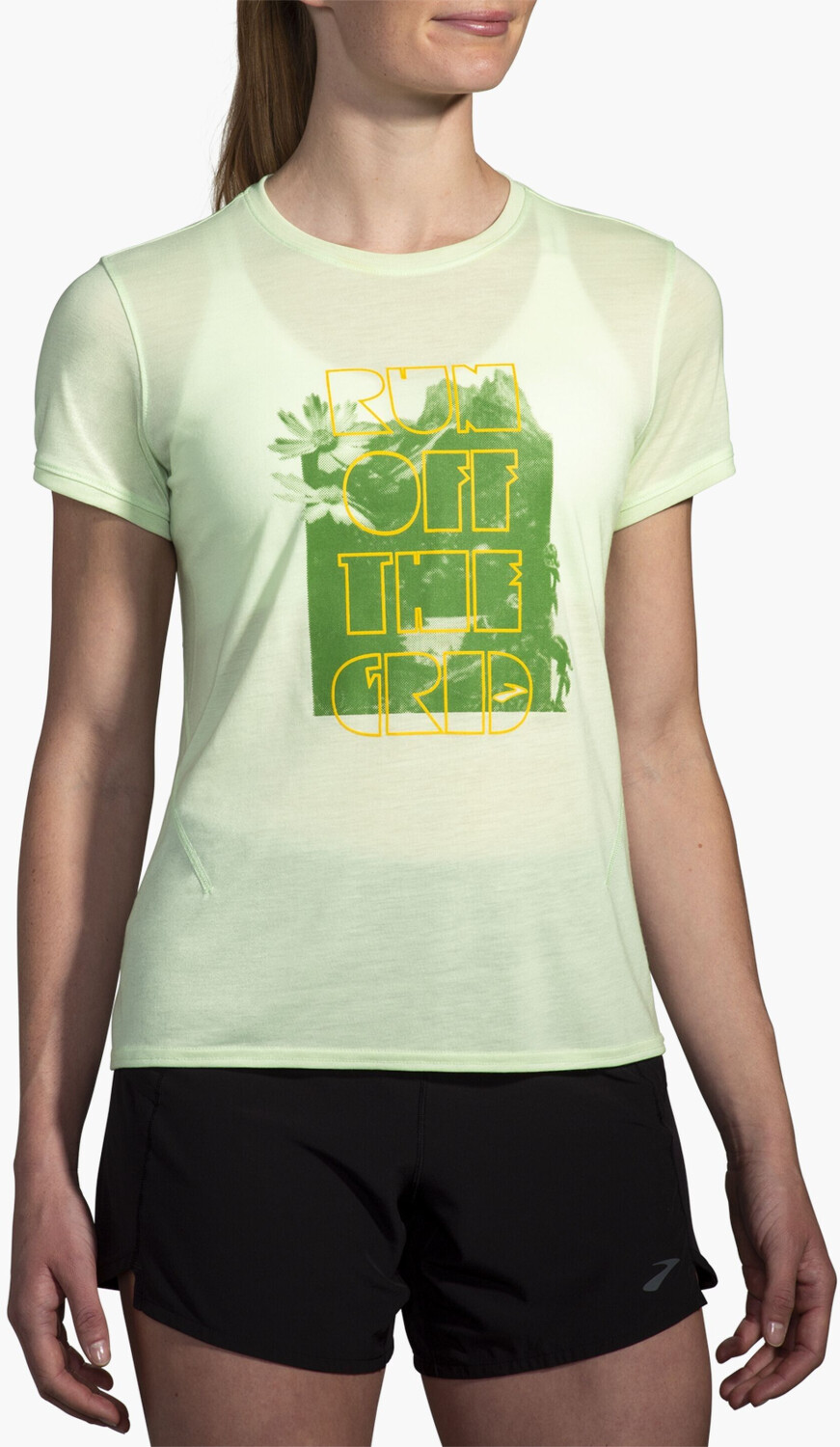 Brooks Distance Short Sleeve 3.0 Women (221669) htr glacier green/elevate