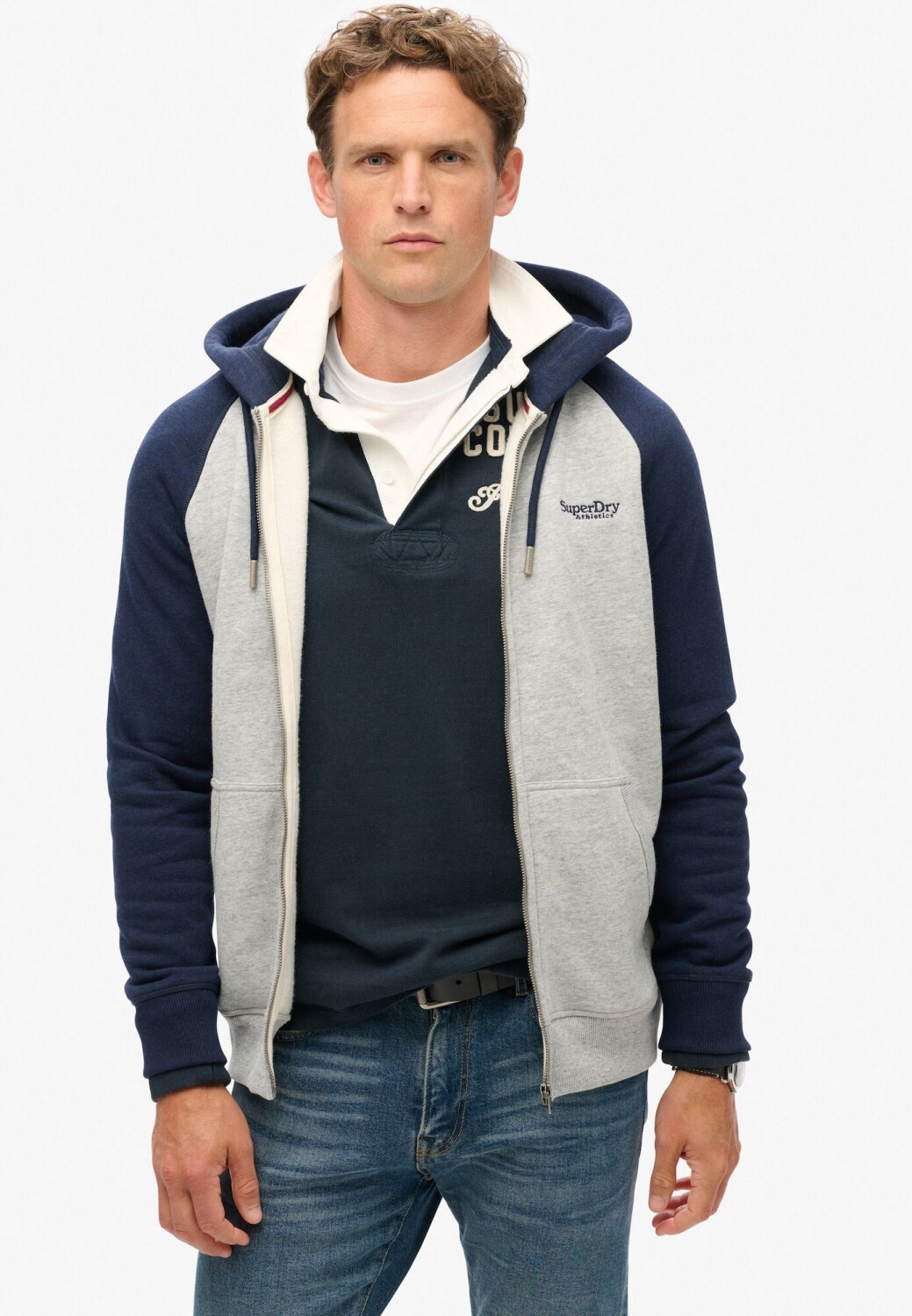 Superdry Essential Baseball Full Zip Sweatshirt M2013115A 7PM blue ab 53 99 Preisvergleich bei idealo