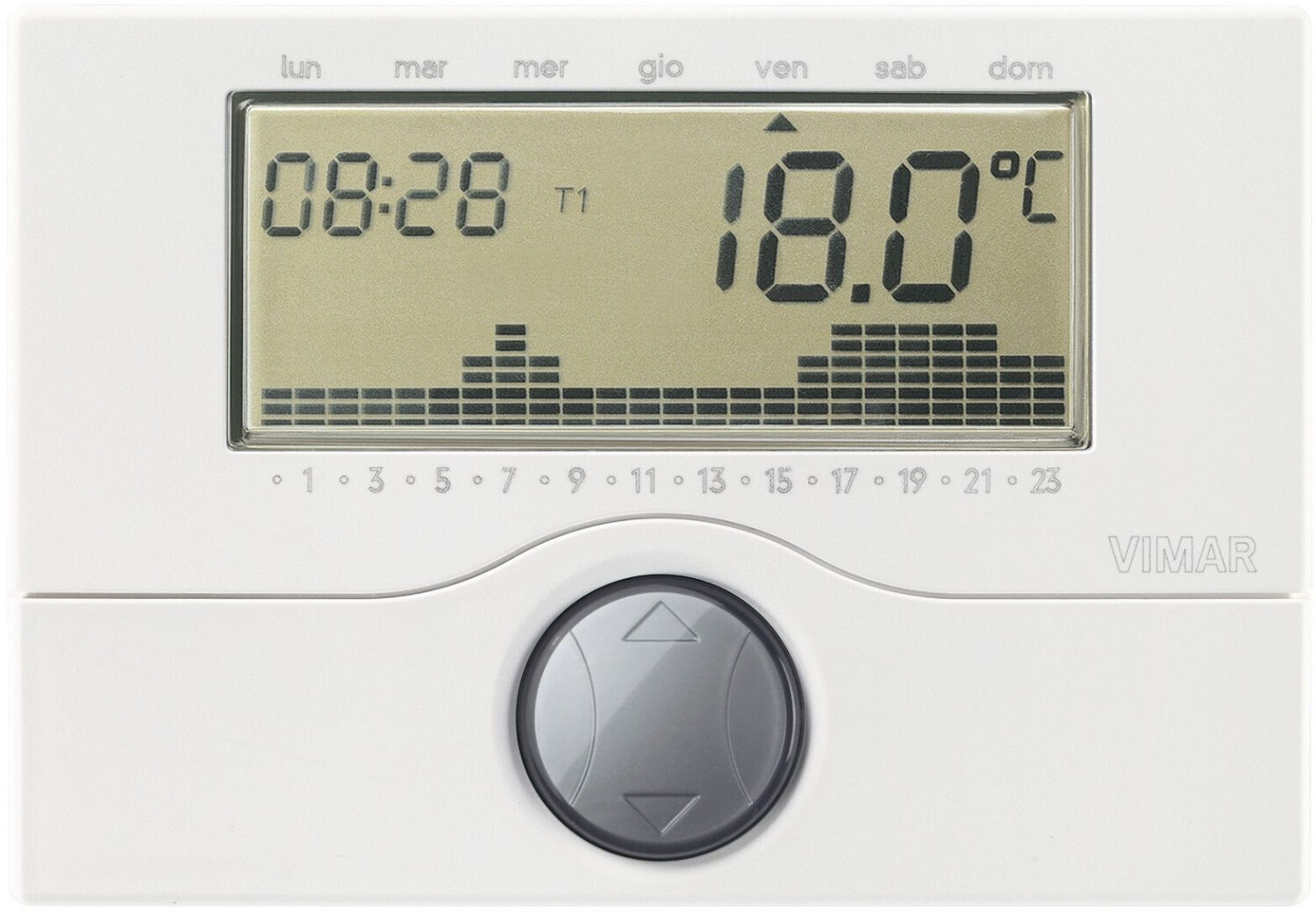 Vimar Chronothermostat mural programmable blanc 01910