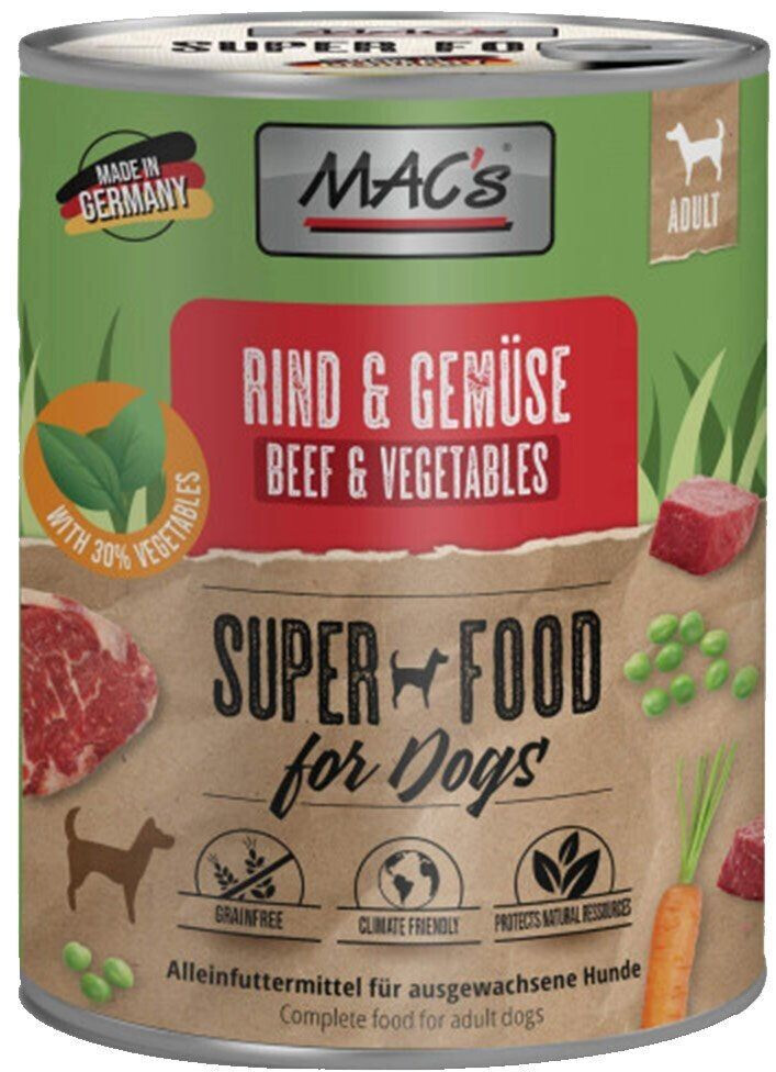 MAC's Beef and vegetables wet dog food