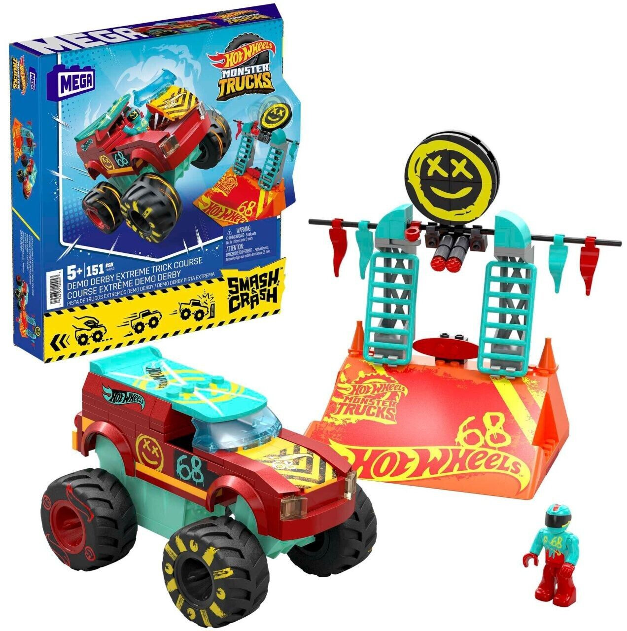 Hot Wheels Mega - Monster Trucks Demo Derby Extreme Trick Course (HNG53)