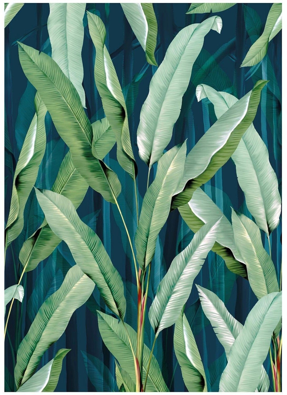 Art for the home Leaves green 280 x 200 cm