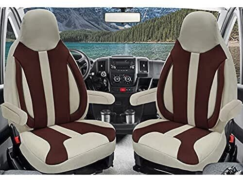 Bremer Sitzbezüge Pilot seat covers for Camper FIAT Ducato, Pössl, Knaus, Adria, Carthago, Pilote Laika WPL413 brown/beige