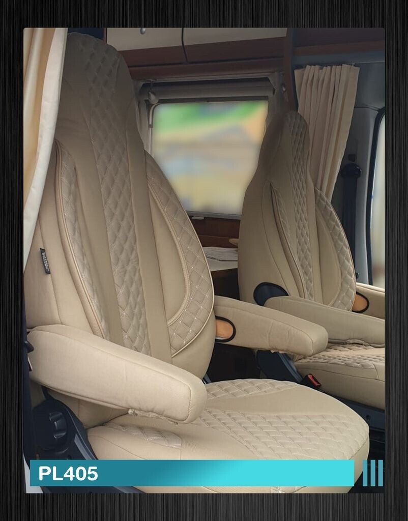 Bremer Sitzbezüge Pilot seat covers for Camper FIAT Ducato, Pössl, Knaus, Adria, Carthago, Pilote Laika WPL405 beige