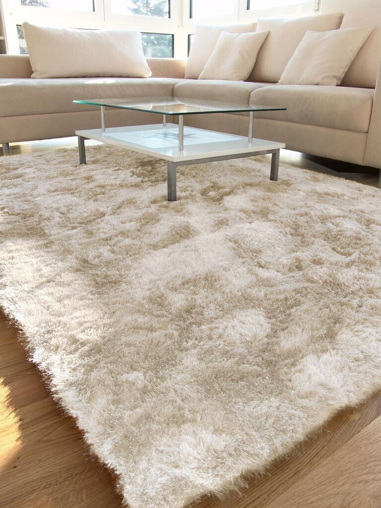 Benuta Shaggy rug Whisper Beige 60x60 cm