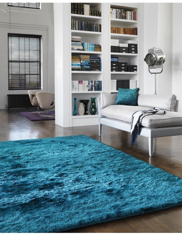 Benuta Shaggy rug Whisper turquoise 80x150 cm