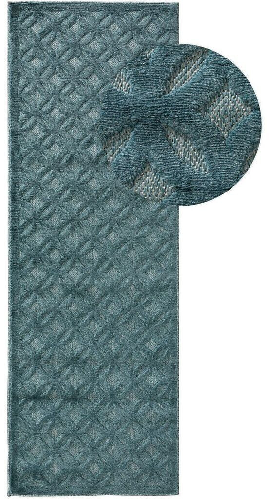 Benuta Indoor & outdoor carpet Bonte turquoise 80x150 cm