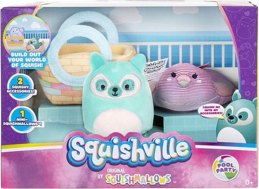 Jazwares Squishville Pool Party with accessories set