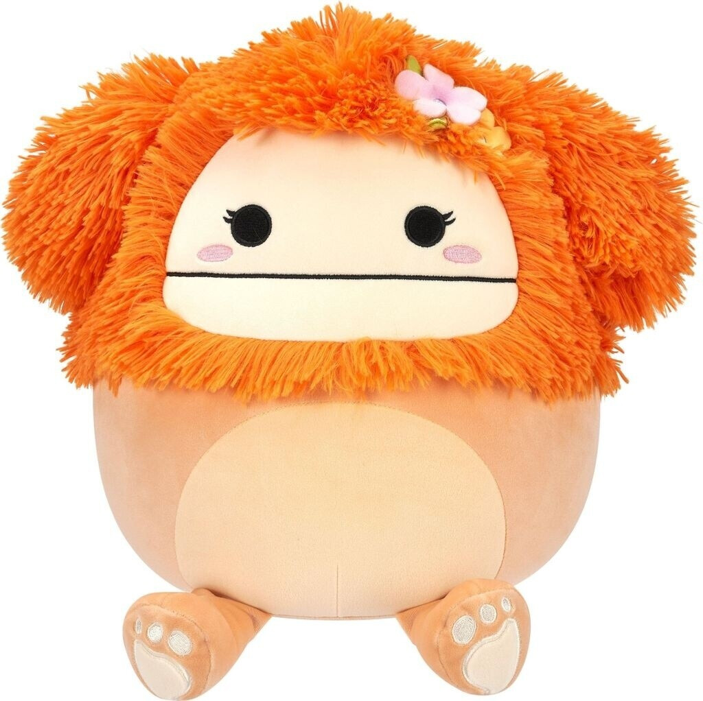 Jazwares Squishmallows Light Orange Bigfoot with Flower Pin Shasta 30 cm