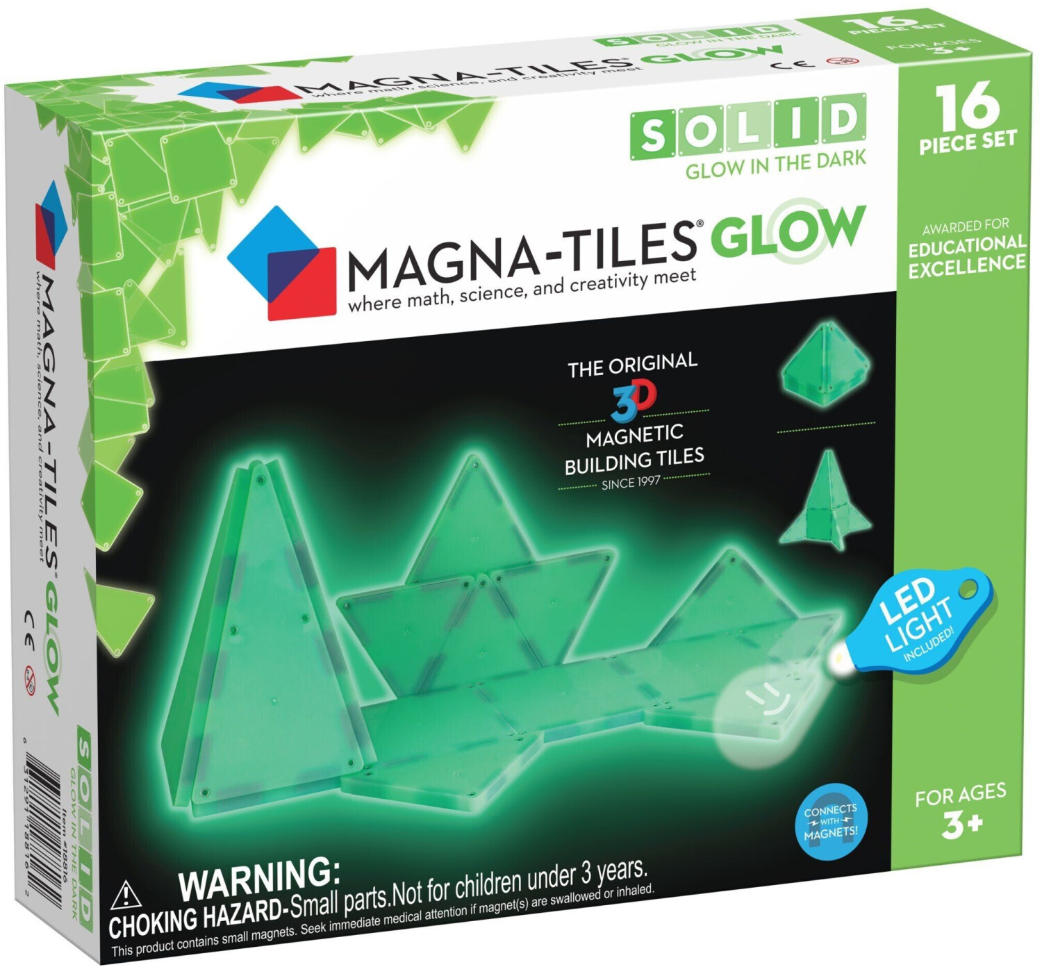 Magna-Tiles Glow 16 pcs expansion set (90215)