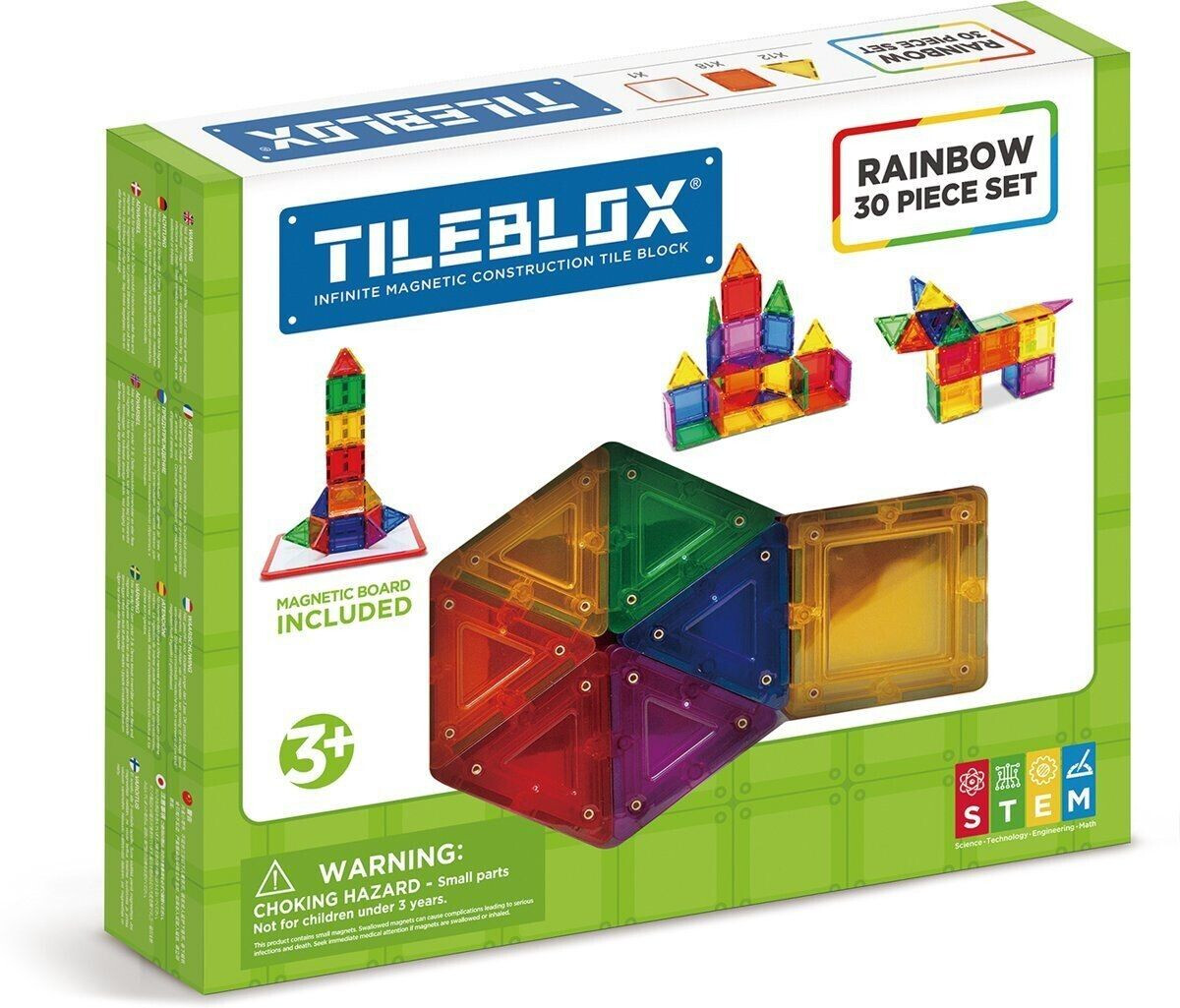 Tileblox Rainbow 30 pcs w/magnetic board (3202)