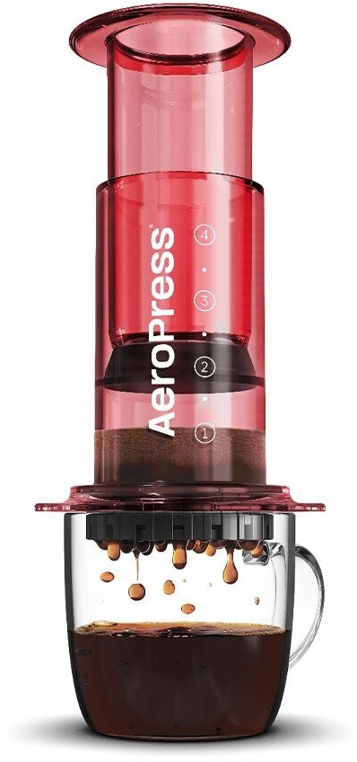 AeroPress Coffee Maker Clear Red