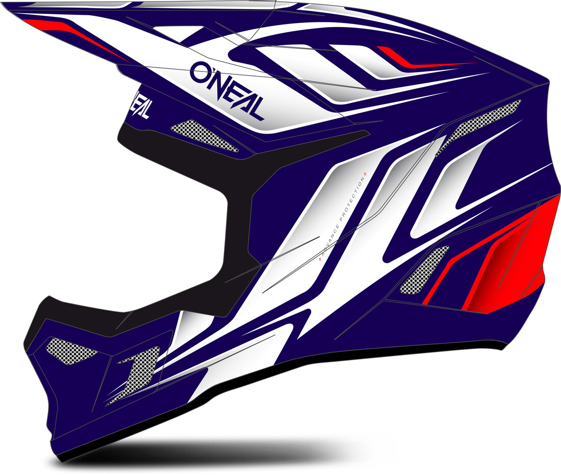 O'Neal 3SRS MX Helmet Kids V24 Vertical blue/white/red