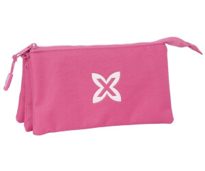 Trousse Triple Munich Mellow SAFFTA – 3 Compartiments, 21,5x8x10 Cm, Bleu/bleu Ciel/rose Clair, Pour école