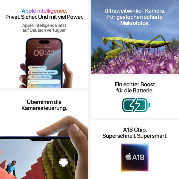 Apple iPhone 16 128GB Schwarz, Bild 6