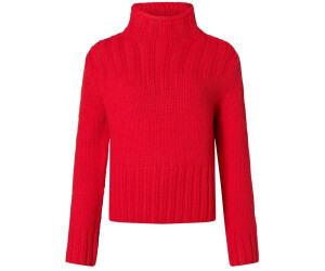 Damen Pullover Pink Rote Strickpullover Transparenter Oversized