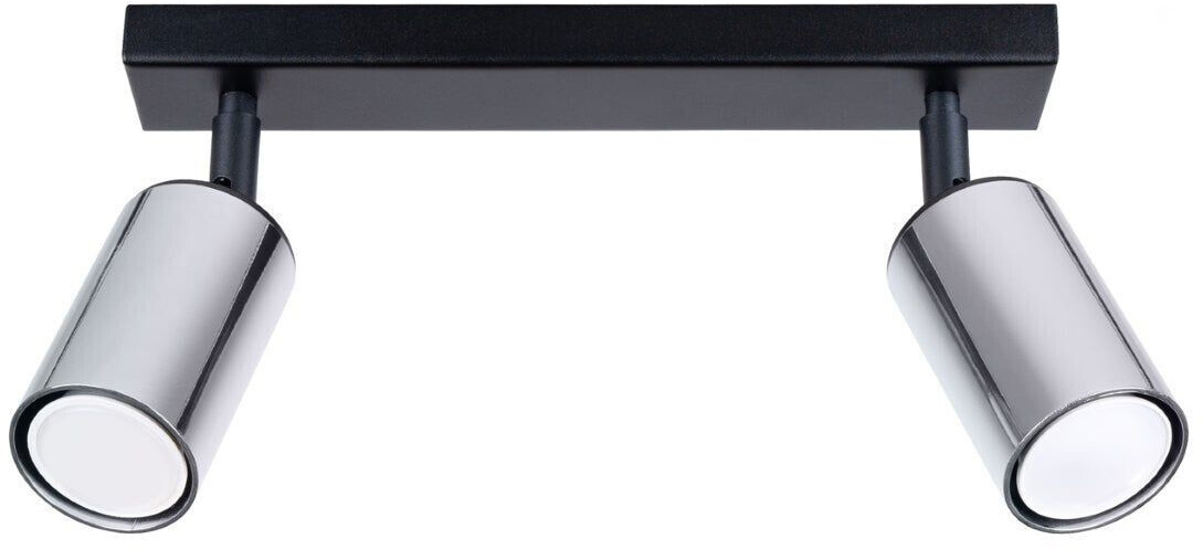 Sollux SL.1367 Ceiling light WINX 2 GU10 2 x max.10W LED steel black/chrome W:6cm H:18.5cm