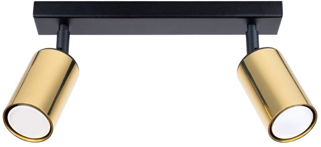 Sollux SL.1383 Ceiling light WINX 2 GU10 2 x max.10W LED steel black/gold W:6cm H:18.5cm