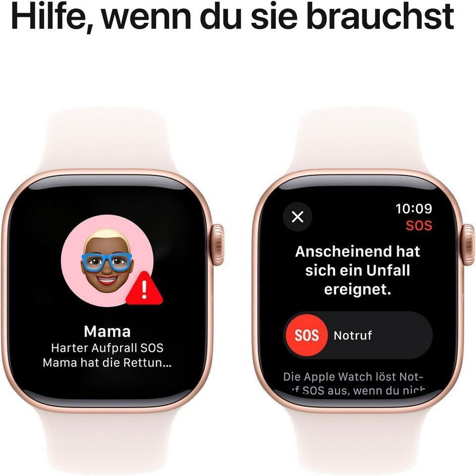Apple Watch Series 10 GPS 42mm Aluminium Rosegold Sportarmband Blassrosa M L ab 409 99 Dezember 2024 Preise Preisvergleich bei idealo