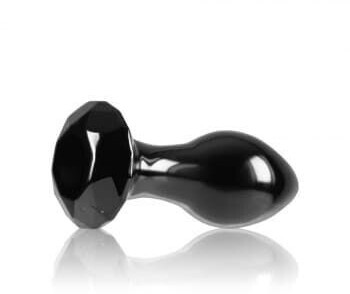 NS Novelties Plug Anal en Verre Crystal Gem noir