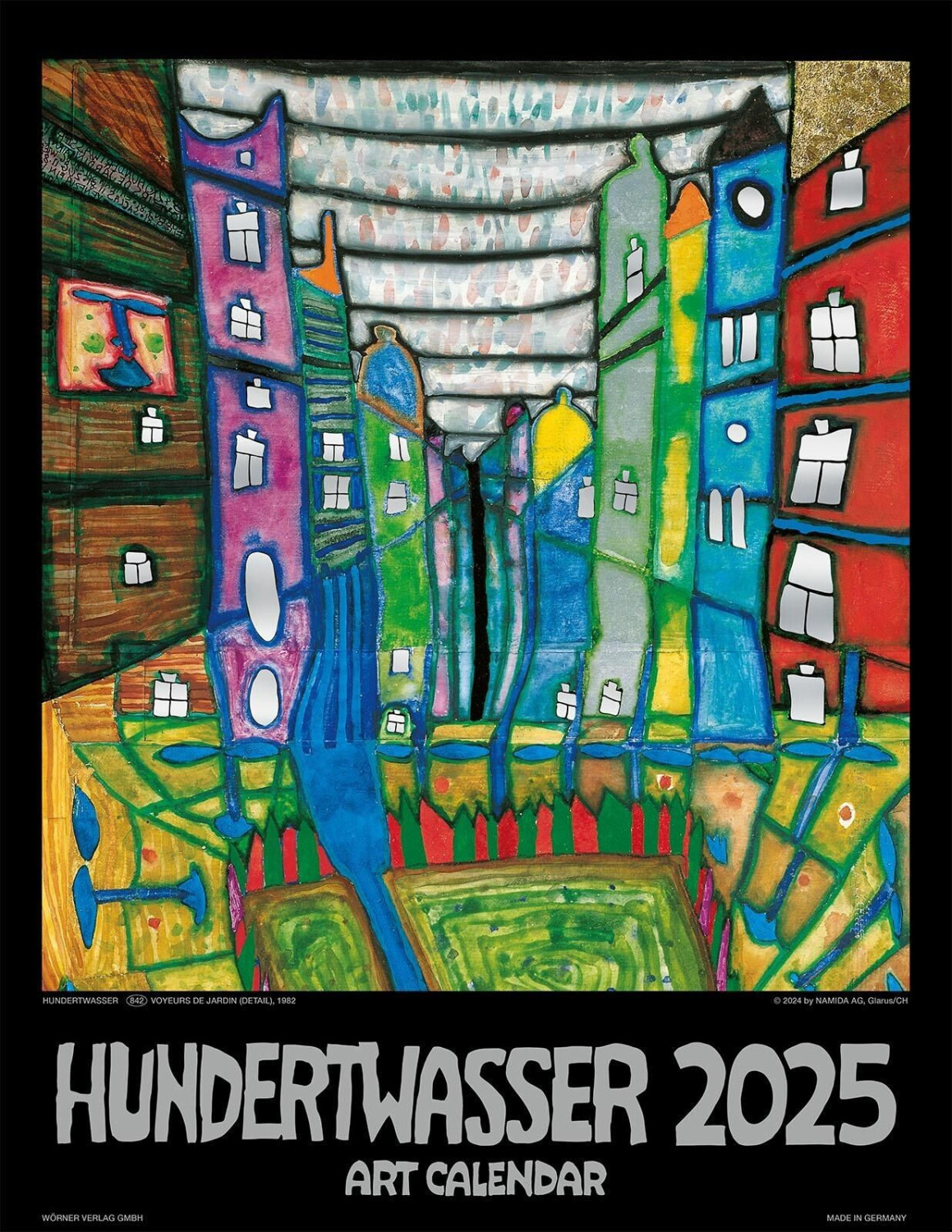 Wörner Verlag Hundertwasser Art Calendar 2025 (German)