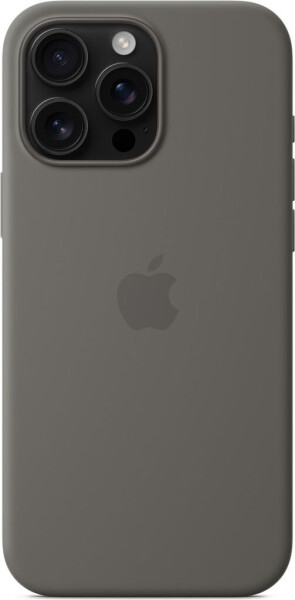 Apple Silikon Case mit MagSafe (iPhone 16 Pro Max) Steingrau