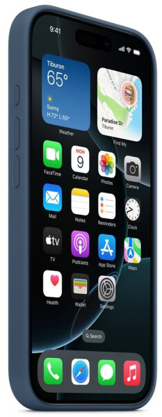 Apple Silikon Case mit MagSafe (iPhone 16 Pro Max) Denim, Bild 3