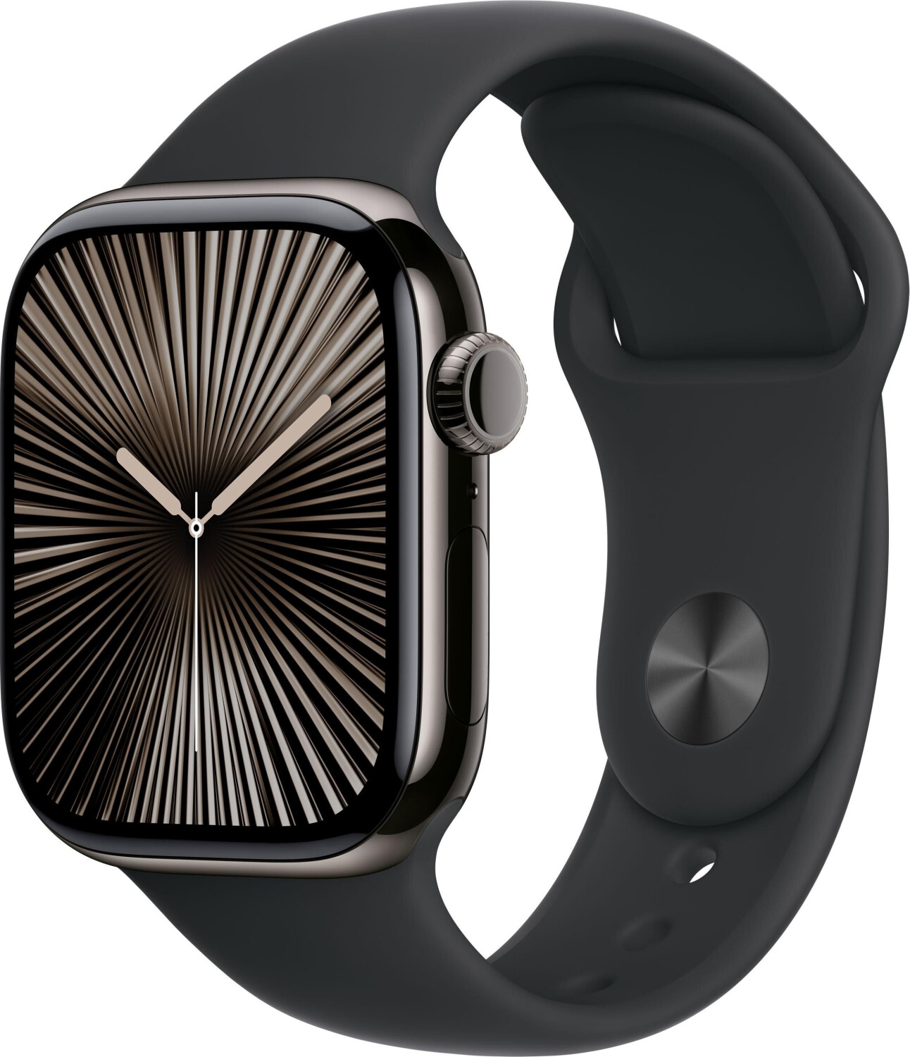 Apple Watch Series 10 4G 42mm Titan Schiefer Sportarmband Schwarz M L ab 775 00 Preisvergleich bei idealo