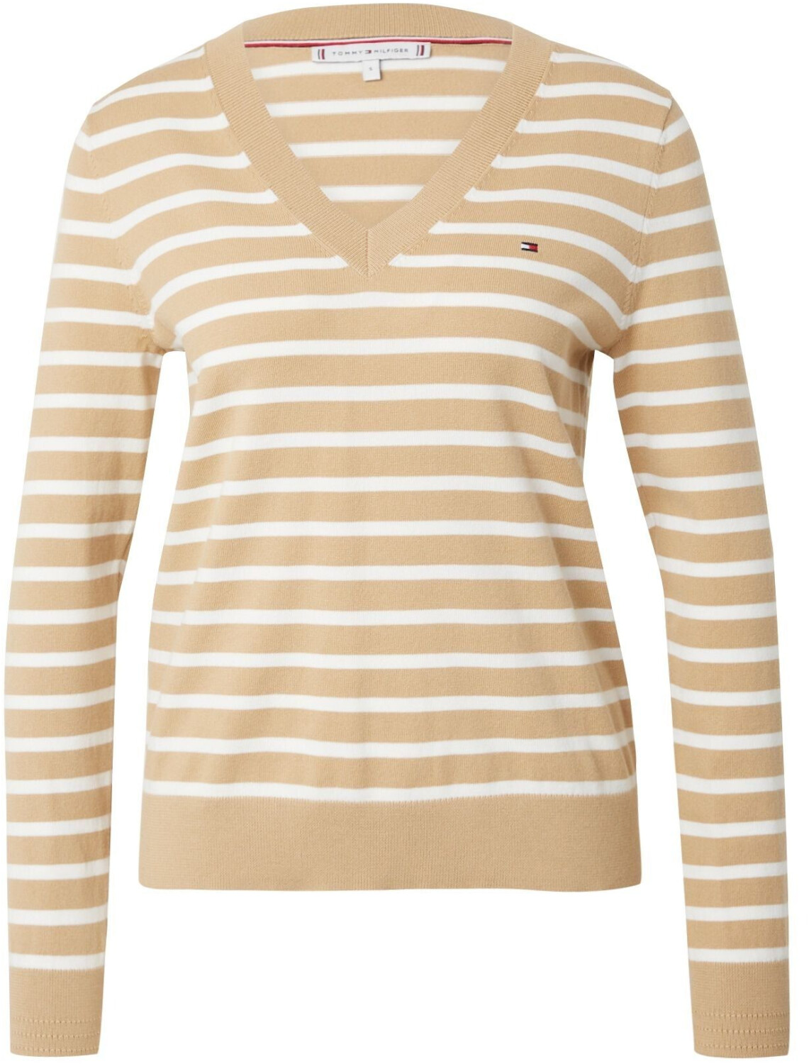 Tommy Hilfiger Jersey V-Neck Jumper(WW0WW40098) classic khaki/ecru