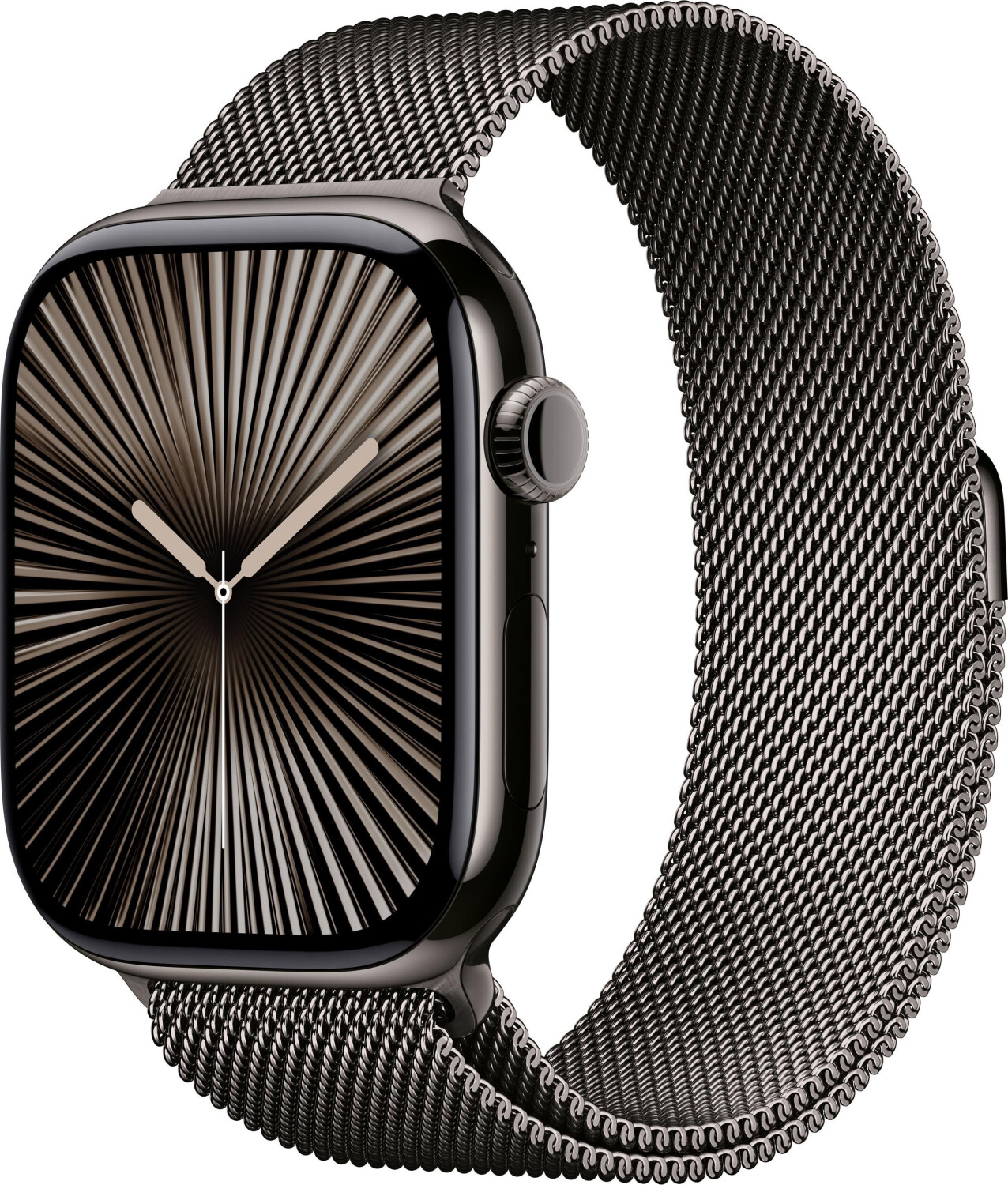 Apple Watch Series 10 4G 46 mm Titane ardoise Bracelet Milanais ardoise M/L