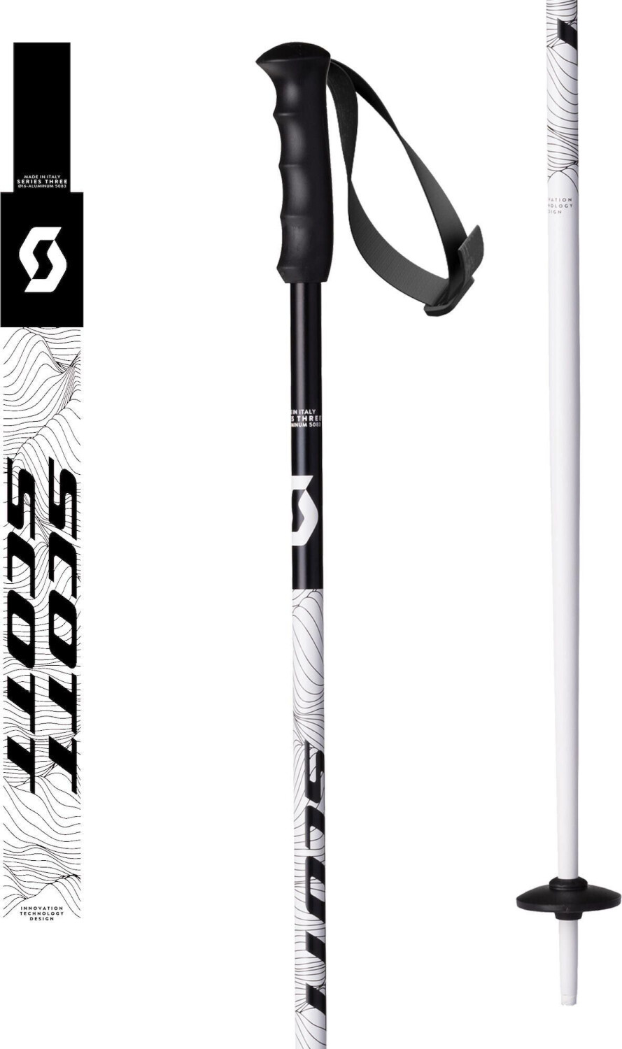 Scott Sea Junior Poles black/white