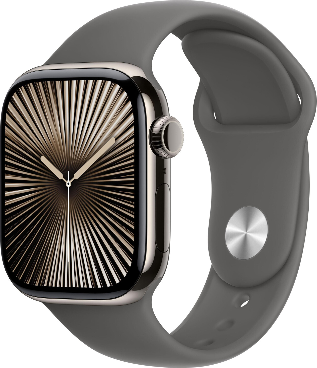 Apple Watch Series 10 4G 42mm Titan Natur Sportarmband Steingrau M L ab 775 00 Preisvergleich bei idealo