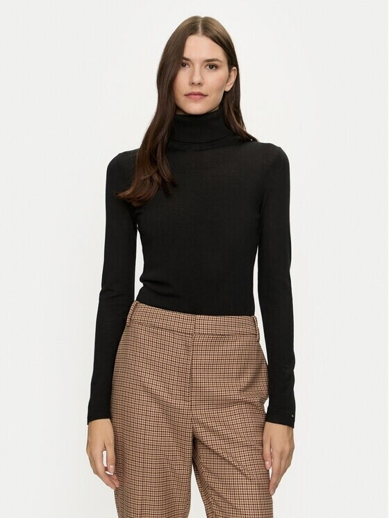 Tommy Hilfiger Pure Wool Roll Neck Slim Jumper (WW0WW43098) black
