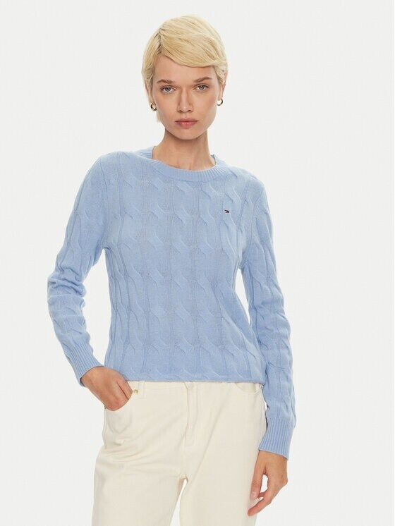Tommy Hilfiger Pure Wool Cable Knit Jumper (WW0WW43586) vessel blue