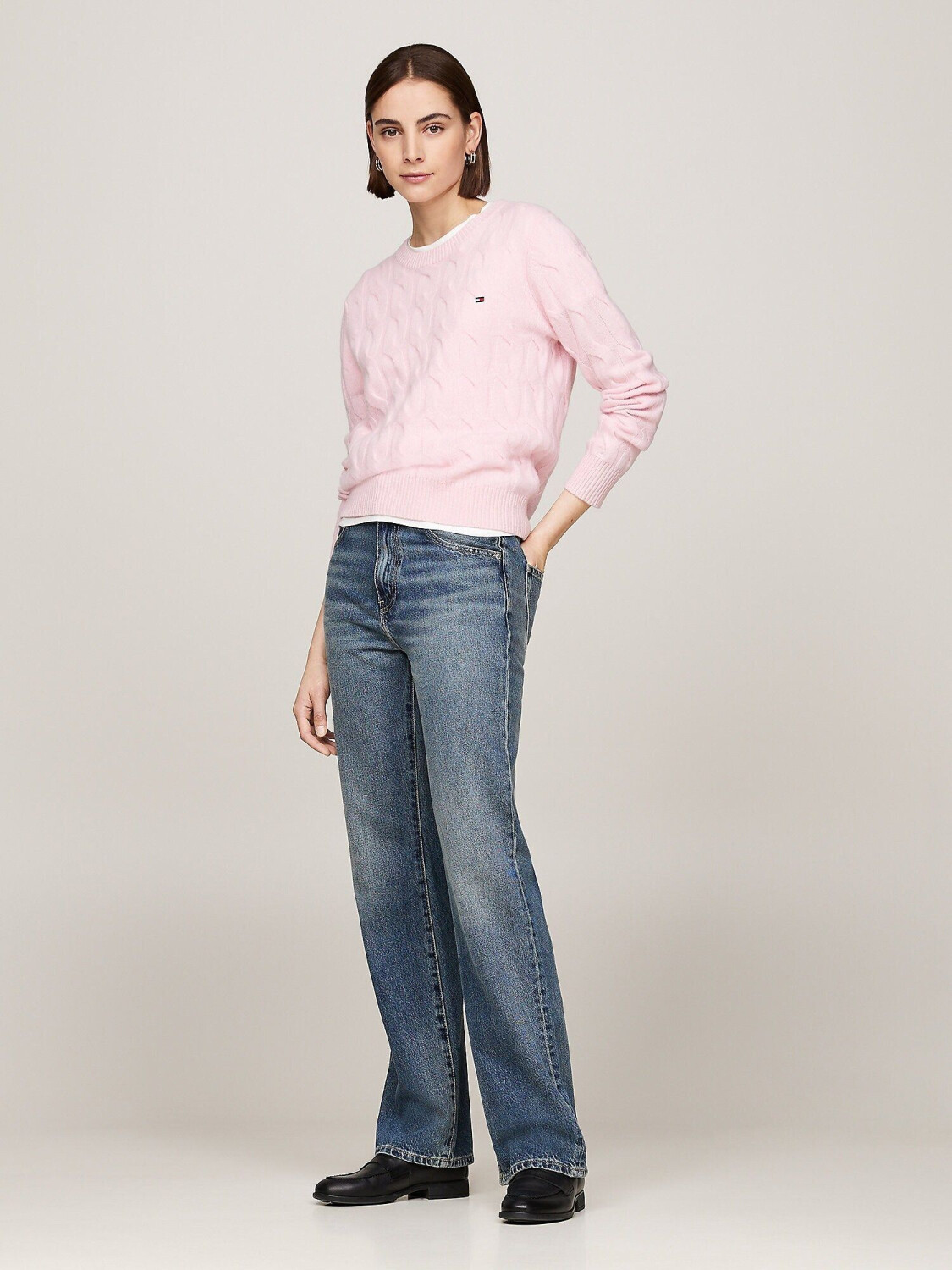 Pink tommy jumper sale