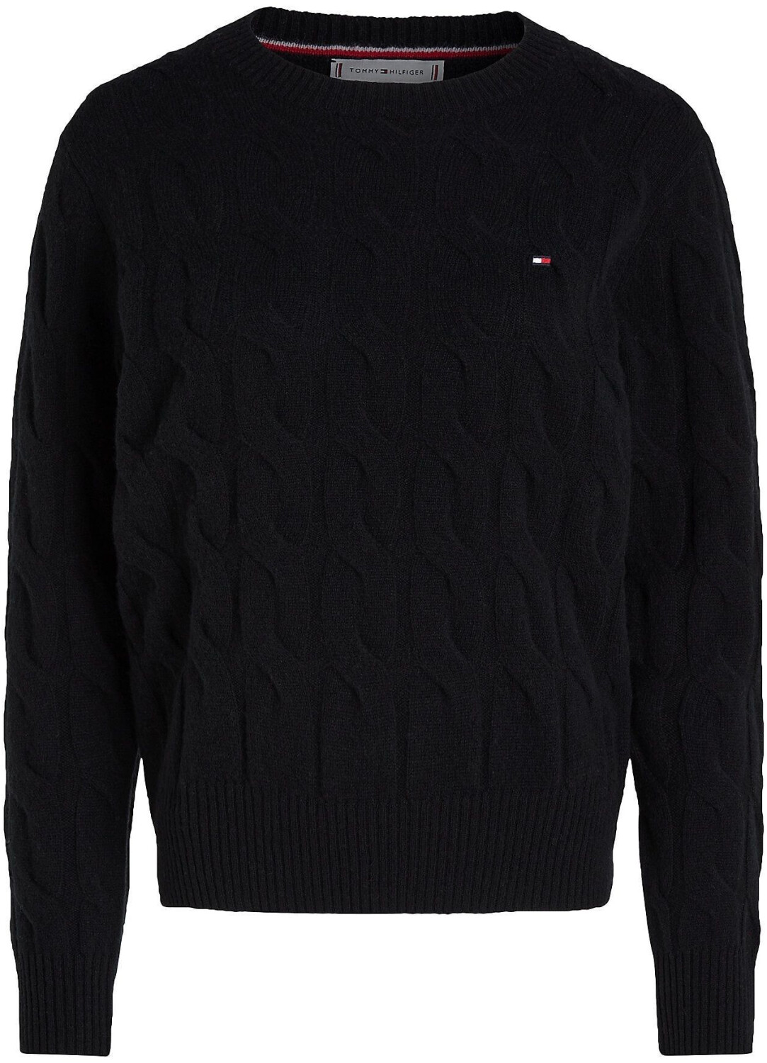 Tommy Hilfiger Pure Wool Cable Knit Jumper (WW0WW43586) black