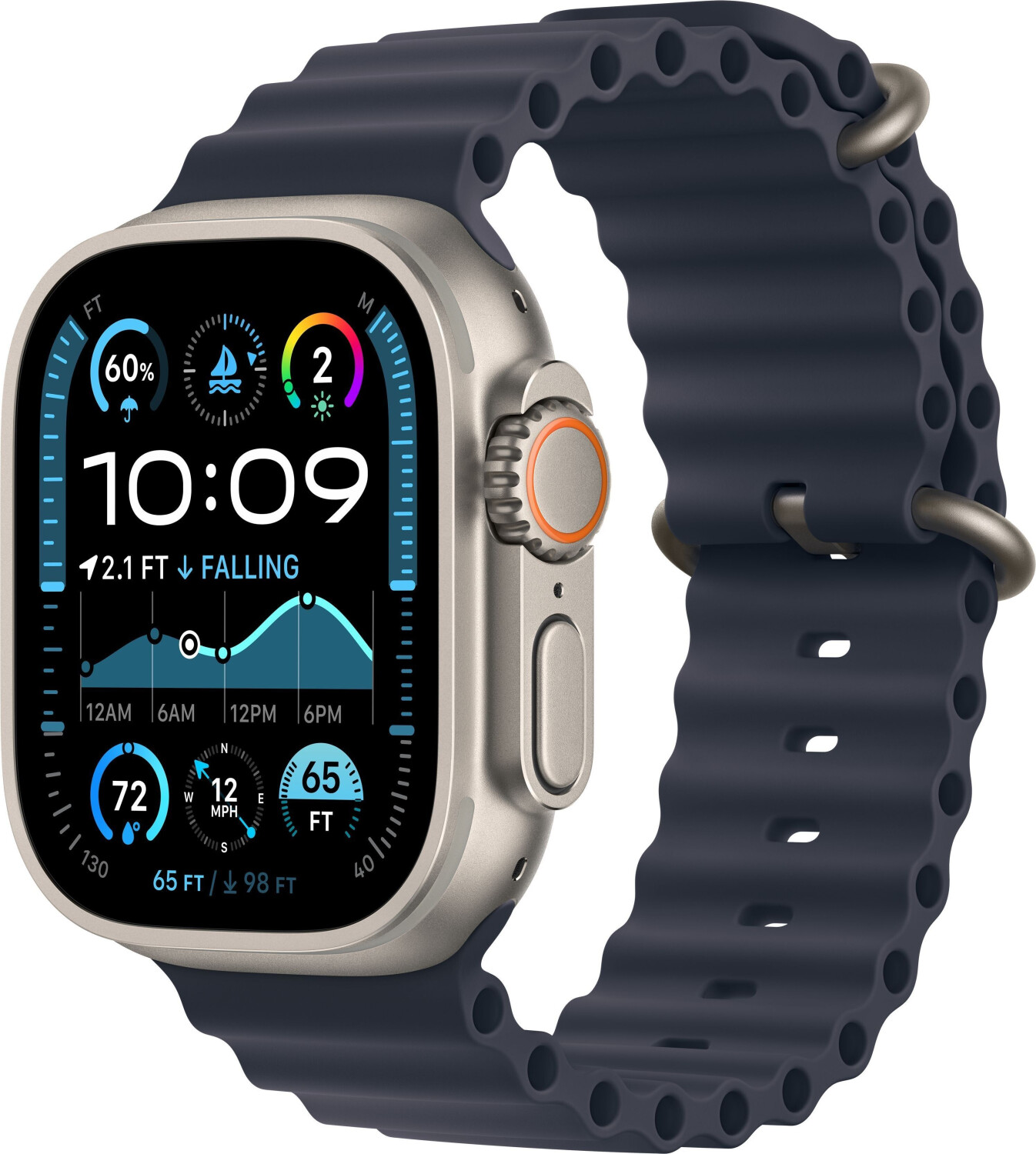 Apple Watch Ultra 2 (2024) Titanium Natural Ocean Band Navy