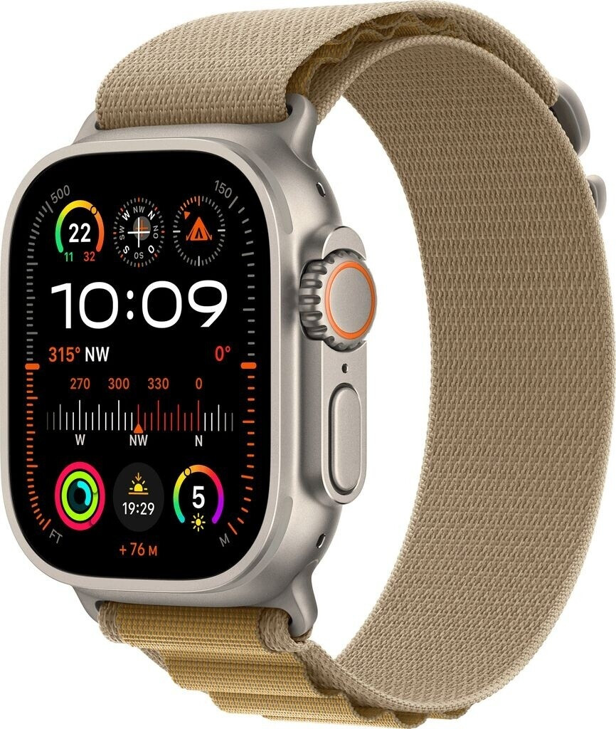 Apple Watch Ultra 2 (2024) Titane Naturel Boucle Alpine Sahara M
