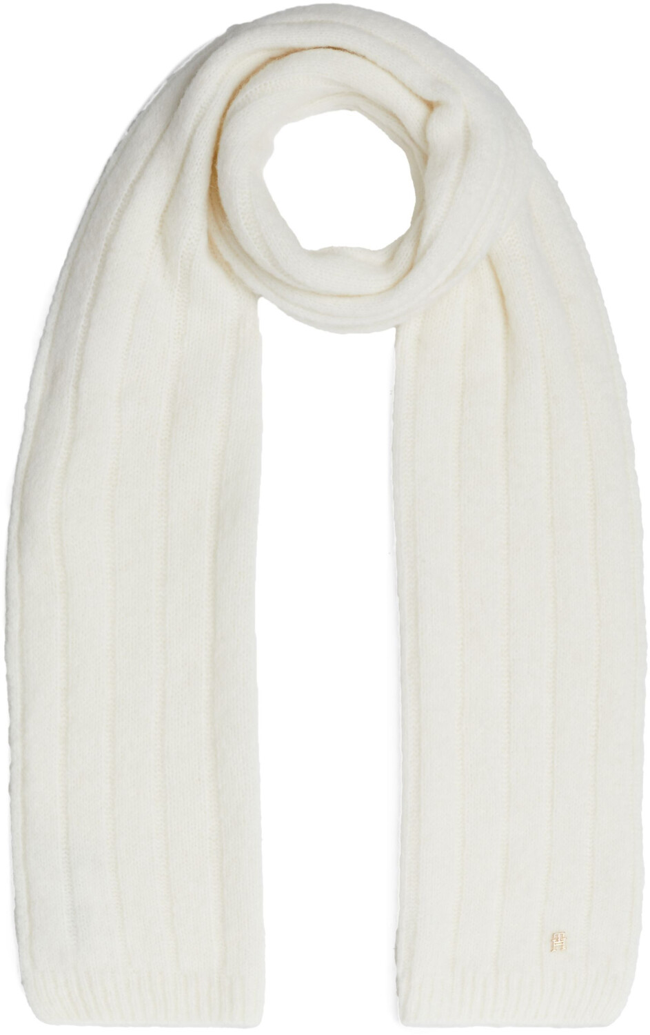 Tommy Hilfiger Scarf with TH Monogram and Alpaca Wool (AW0AW16655) ancient white