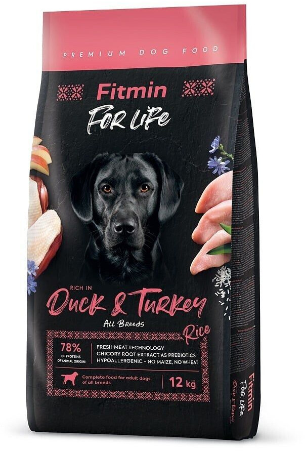 Fitmin For Life Duck & Turkey croquettes pour chien (12 kg)