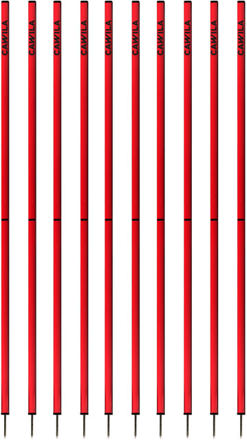 Cawila ACADEMY slalom poles set of 10 (1000871810) red