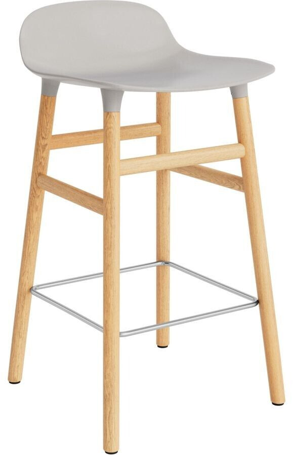 Normann Copenhagen Form bar chair Oak - warm gray / oak - seat height 65x43x43 cm