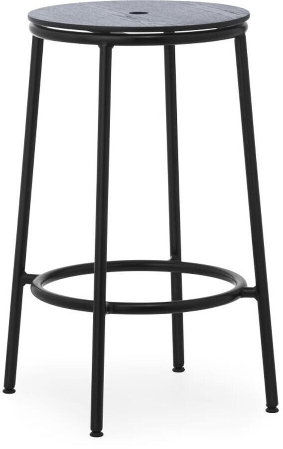 Normann Copenhagen Circa bar stool - black oak - Ø 37x65 cm