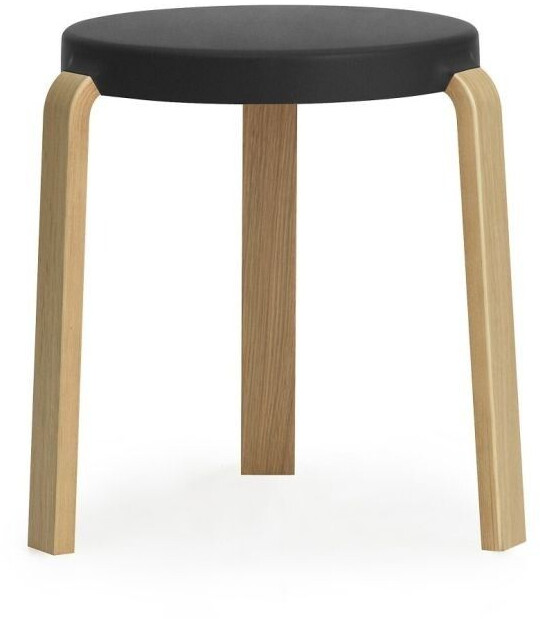 Normann Copenhagen Tap Stool Oak - black - 43xØ35 cm